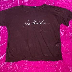 “No Thanks” Top
